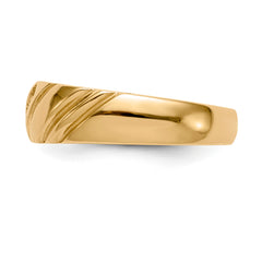 14K 3-Stone 1/8 carat Diamond Complete Men's Band - 10