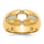 14K Diamond Men's Semi Mount Band