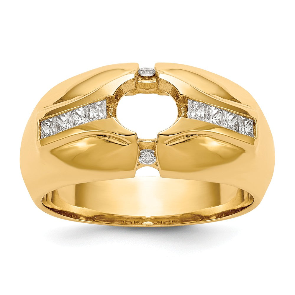 14K Diamond Men's Semi Mount Band