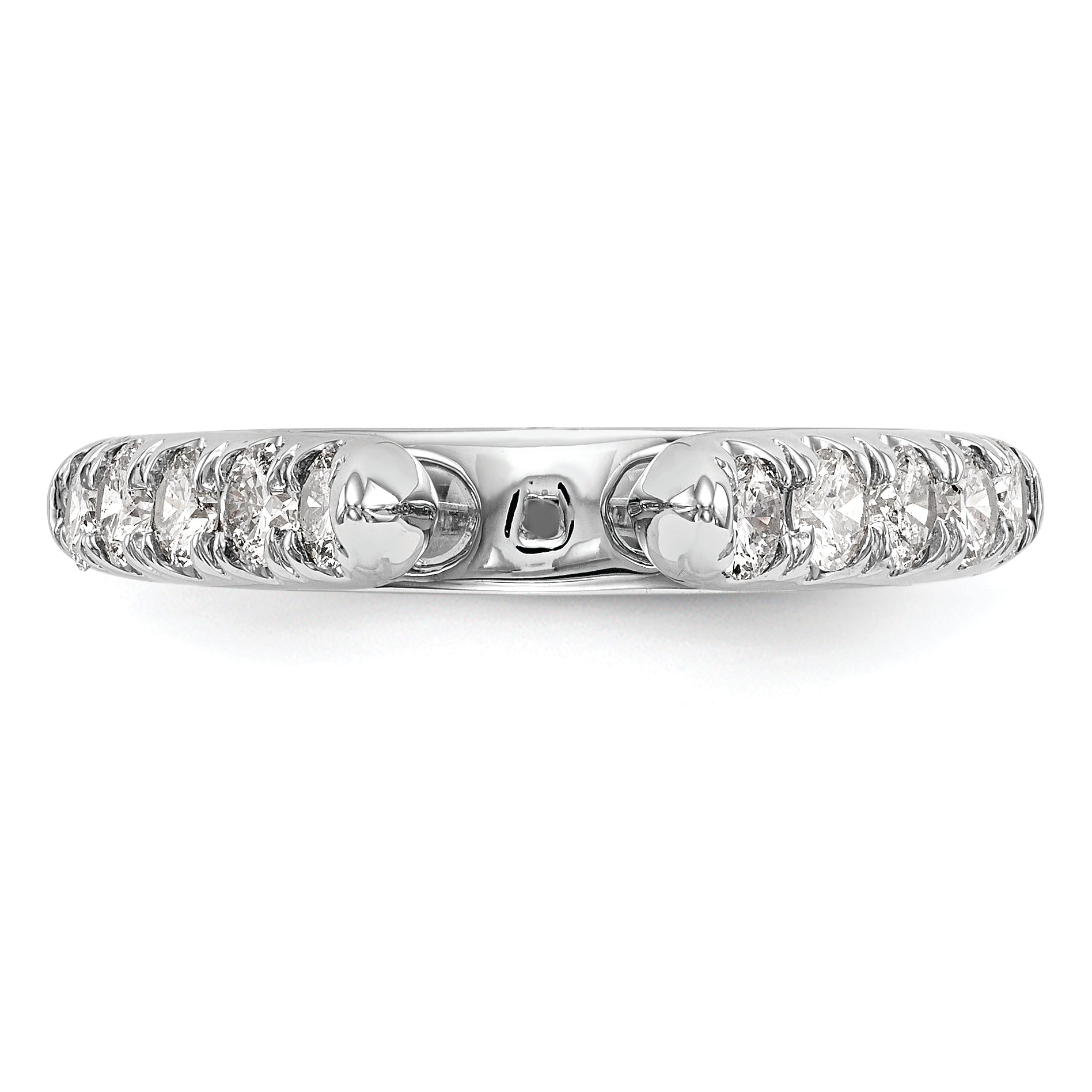 14K White Gold Peg Set 1/2 carat Diamond Semi-mount Engagement Ring