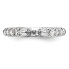 14K White Gold Peg Set 1/2 carat Diamond Semi-mount Engagement Ring