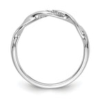 14k White Gold Diamond Fancy Twist Ring