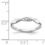 14k White Gold Diamond Fancy Twist Ring
