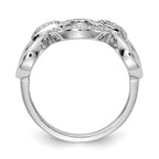 14k White Gold Diamond Fancy Circles Ring