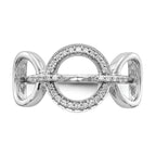 14k White Gold Diamond Fancy Circles Ring