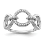 14k White Gold Diamond Fancy Circles Ring
