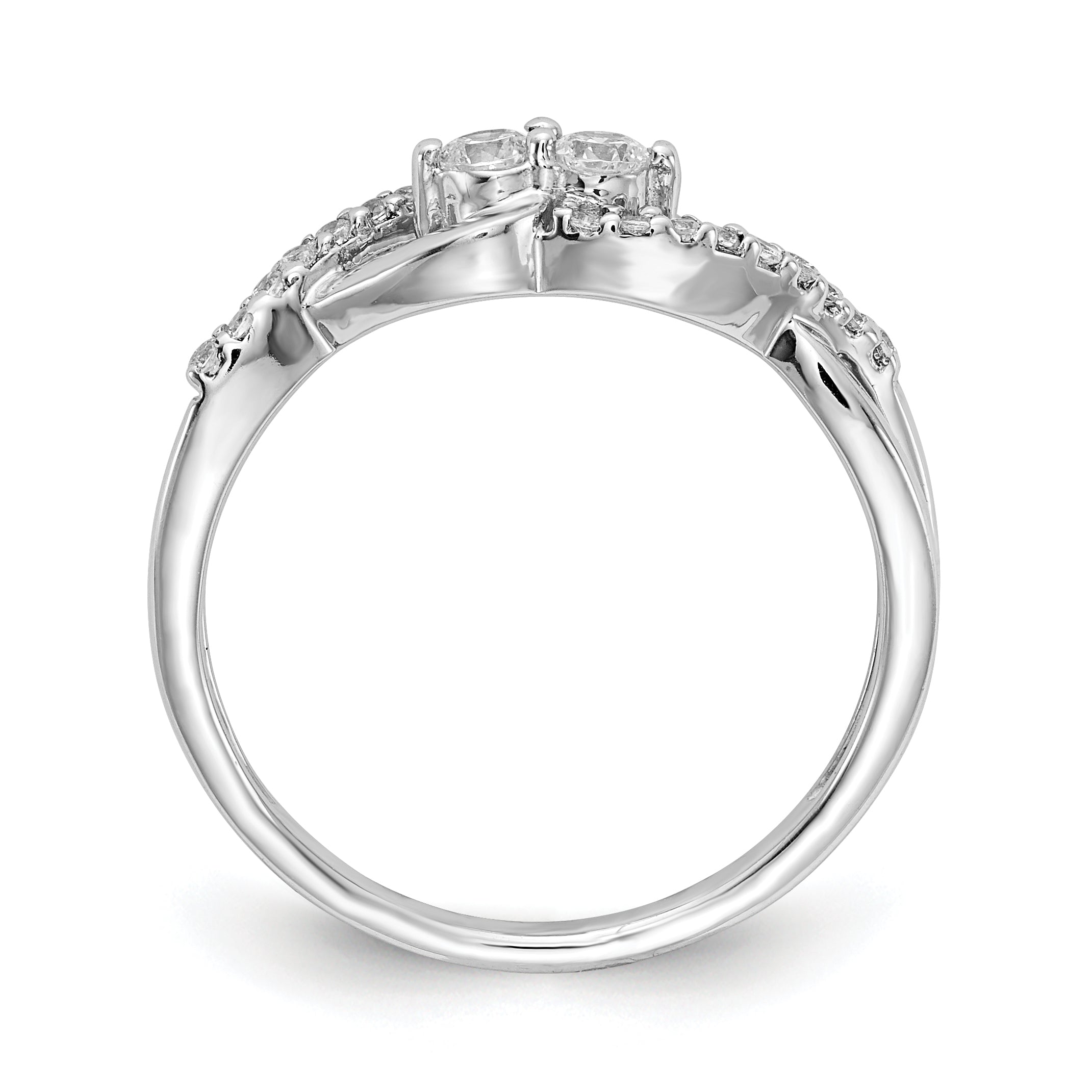 14k White Gold Diamond Fancy Ring Secondary image