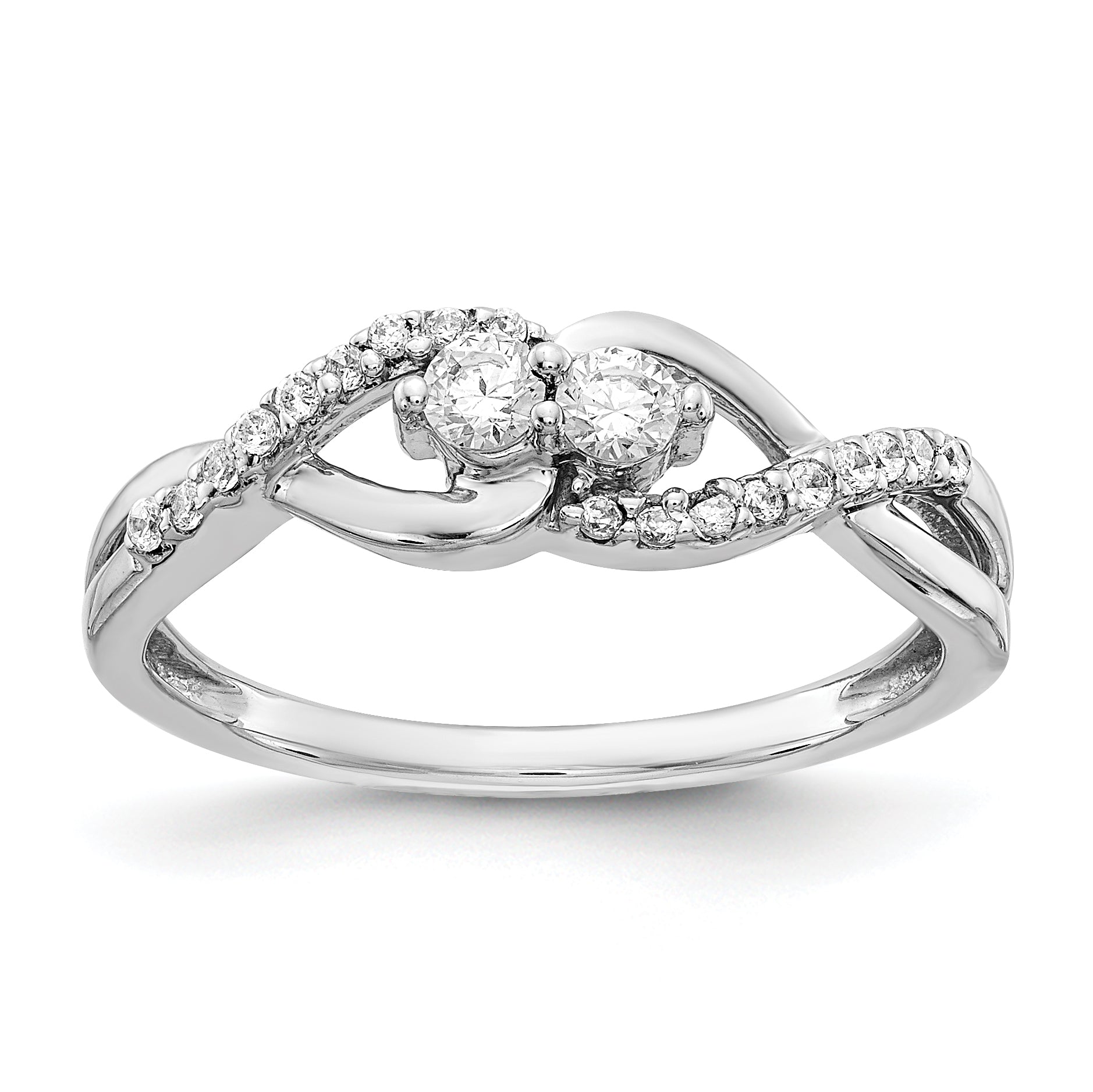 14k White Gold Diamond Fancy Ring Main image