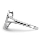 14k White Gold Diamond Fancy Heart Ring