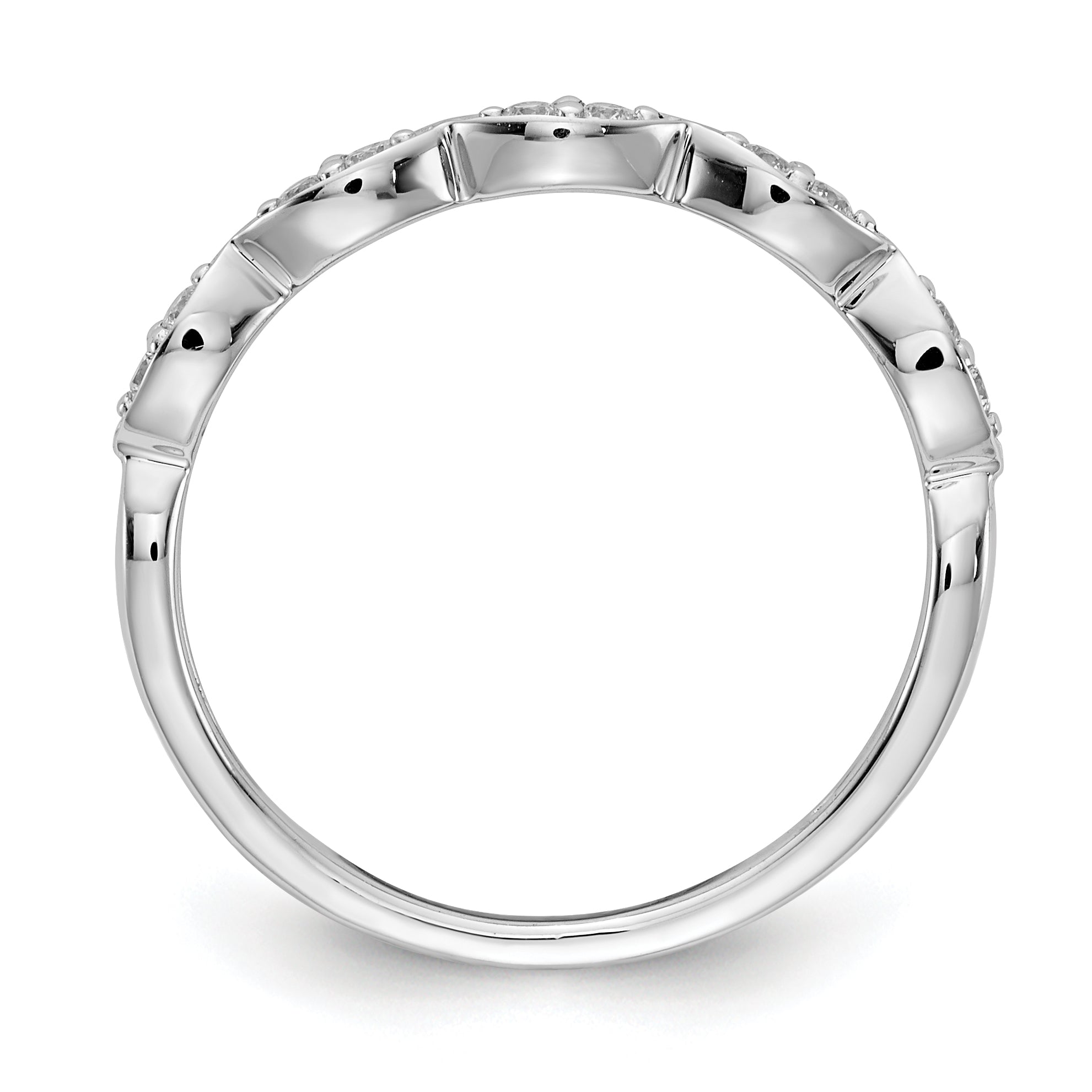 14k White Gold Fancy Diamond Band Secondary image
