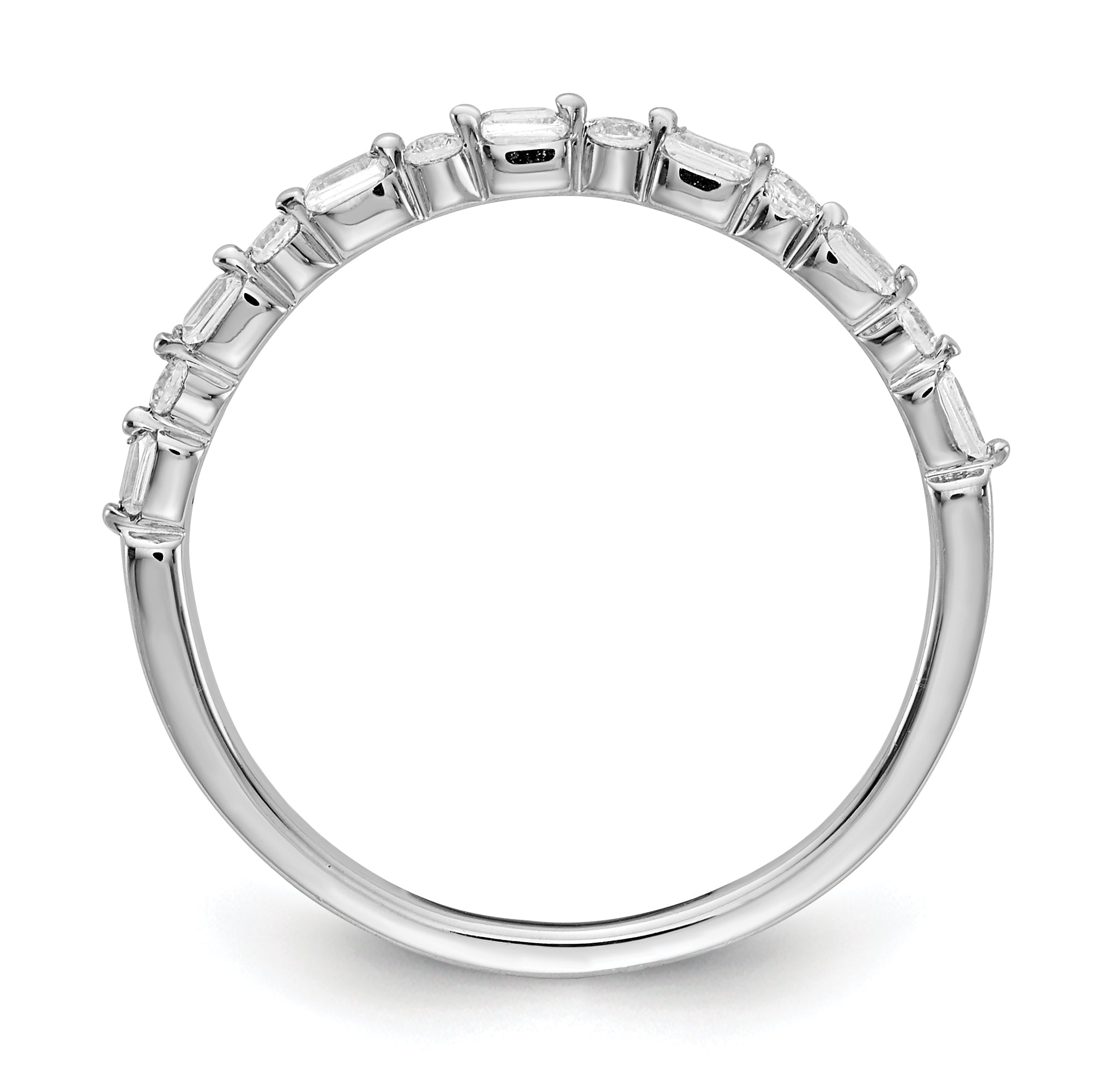 14k White Gold Fancy Diamond Band Secondary image
