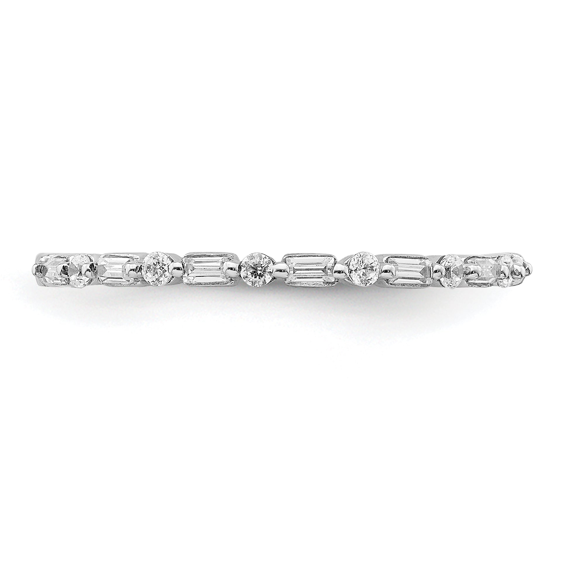 14k White Gold Fancy Diamond Band