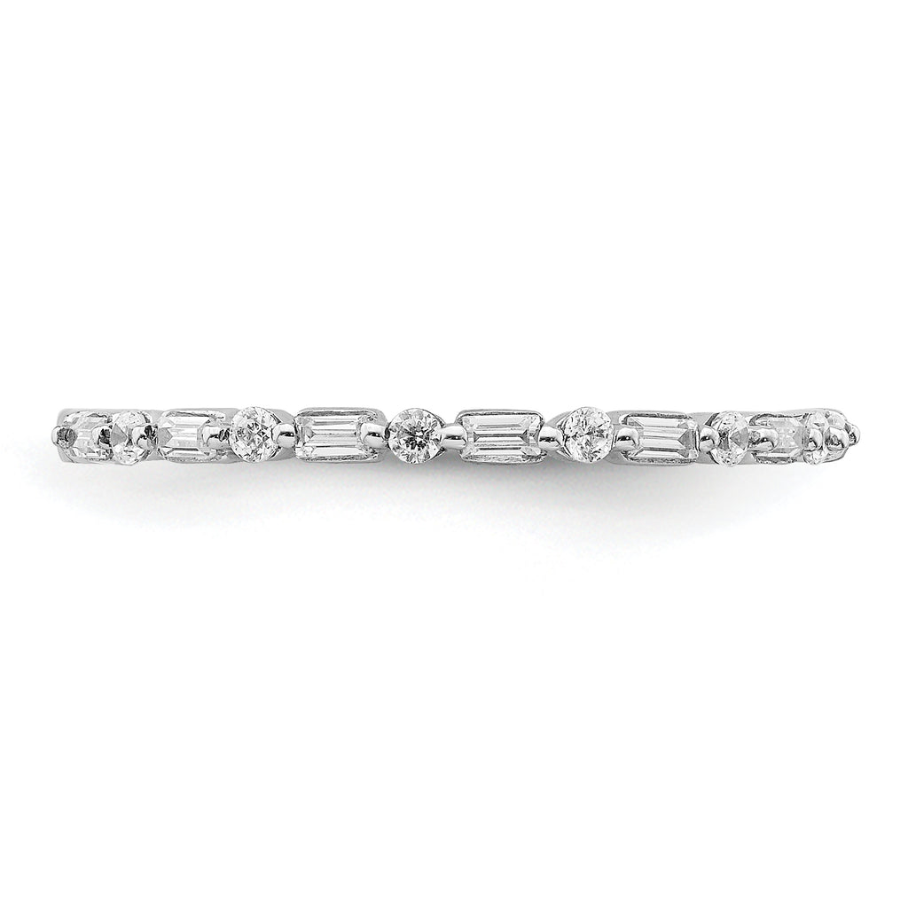 14k White Gold Fancy Diamond Band