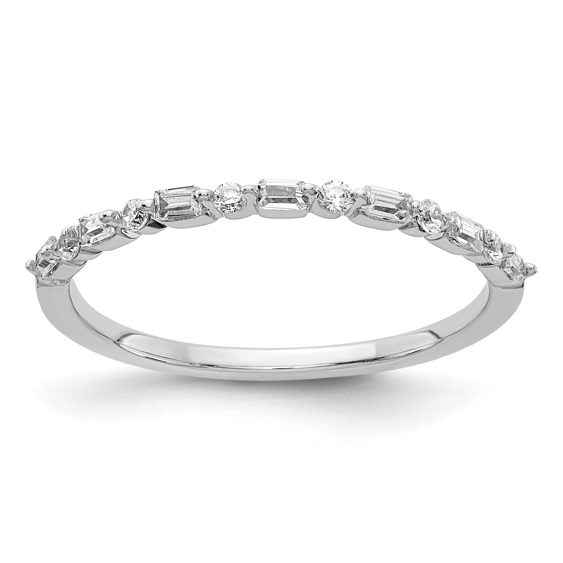 14k White Gold Fancy Diamond Band Main image