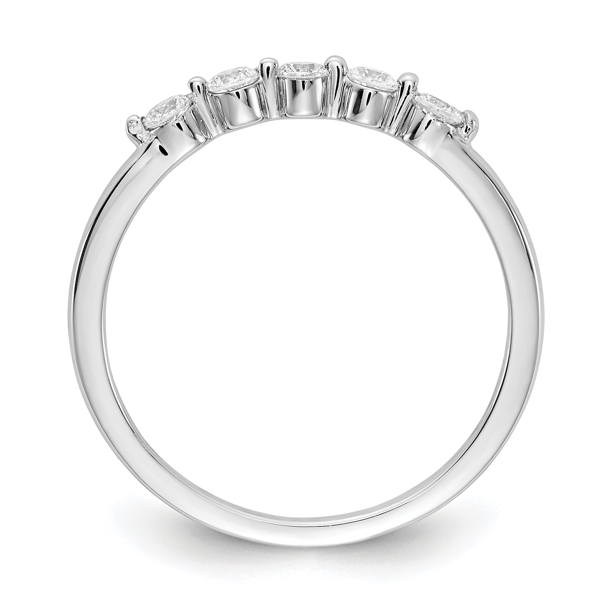 14k White Gold 5-stone Diamond Ring Secondary image
