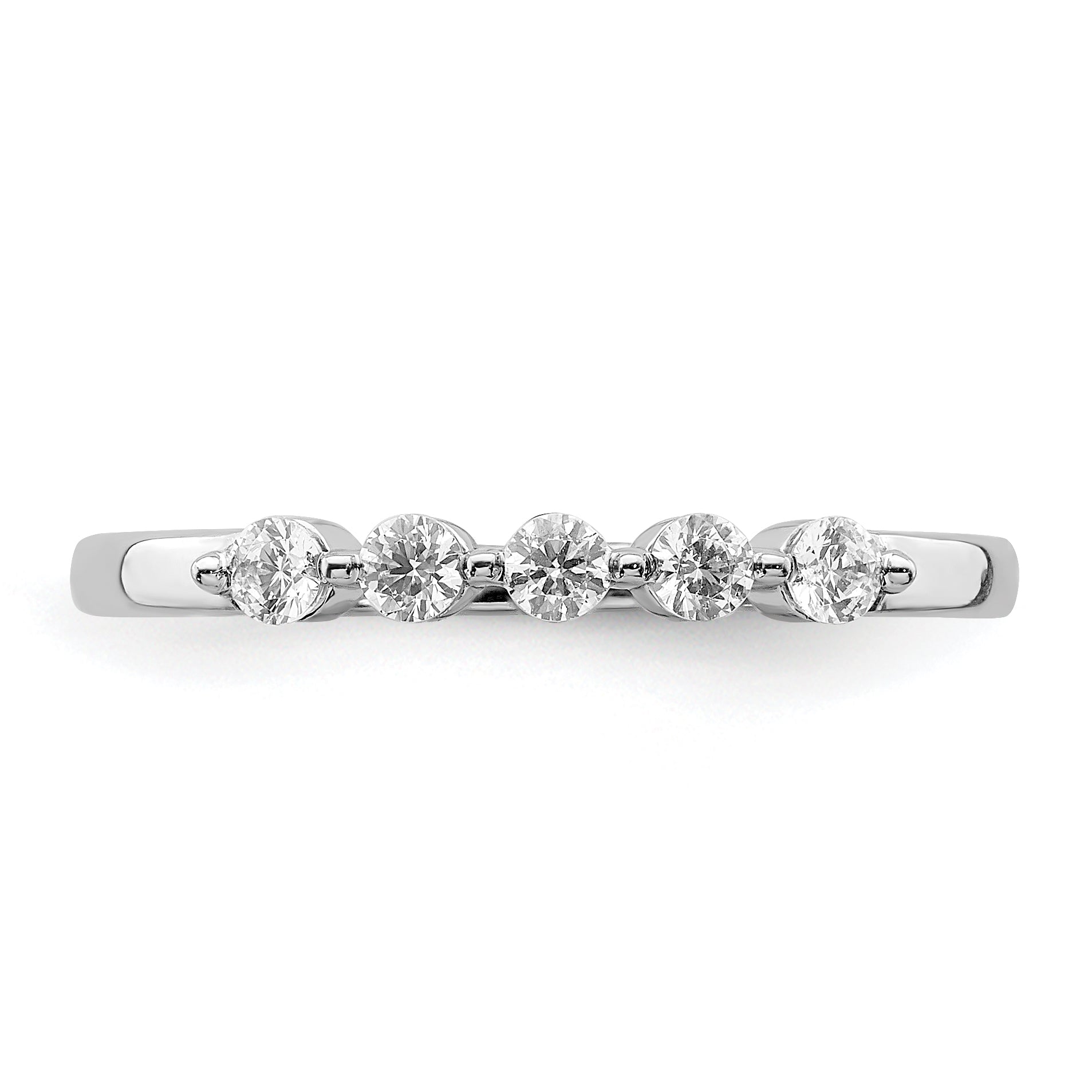 14k White Gold 5-stone Diamond Ring