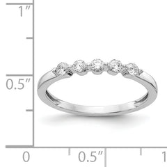 14k White Gold 5-stone Diamond Ring
