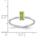 14k White Gold Peridot Ring