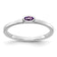 14k White Gold Bezel-set Marquise Amethyst Ring
