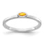 14k White Gold Bezel-set Marquise Citrine Ring