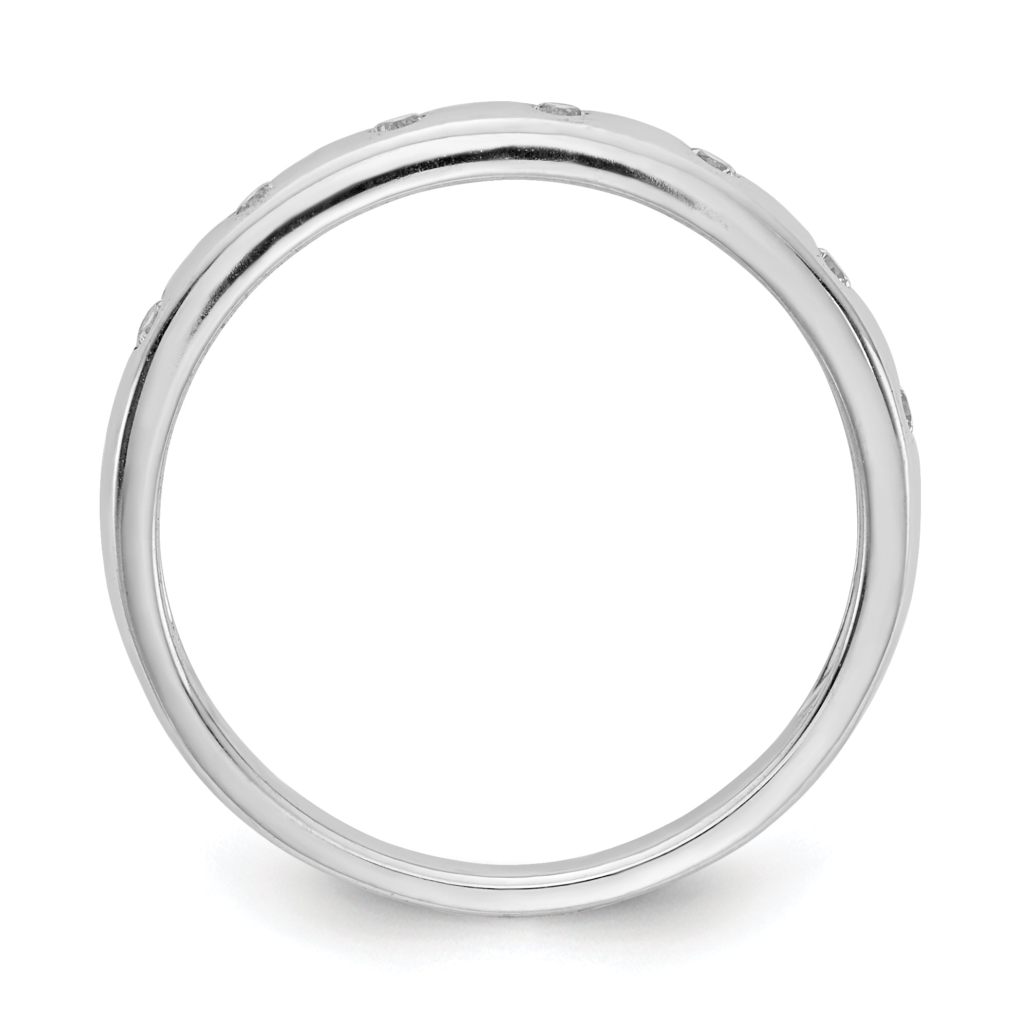 14k White Gold 7-stone Diamond Band