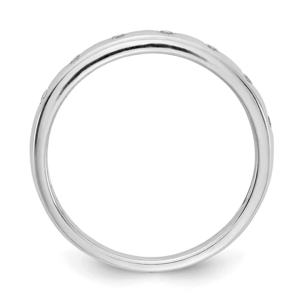 14k White Gold 7-stone Diamond Band