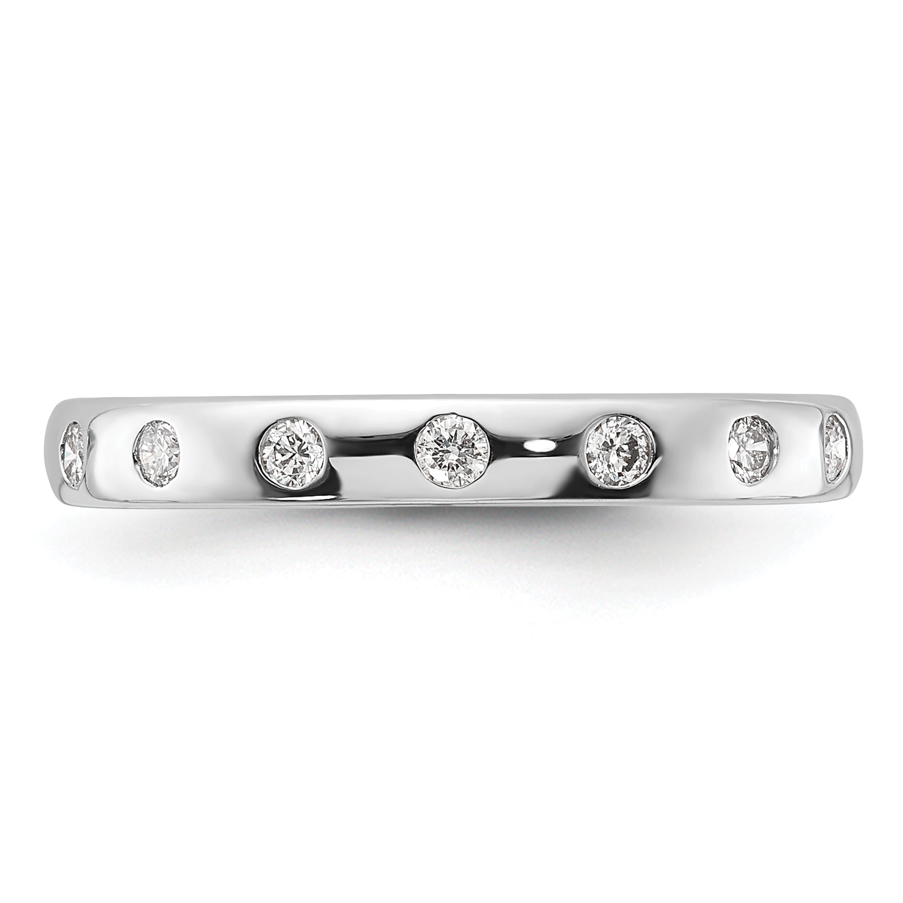 14k White Gold 7-stone Diamond Band