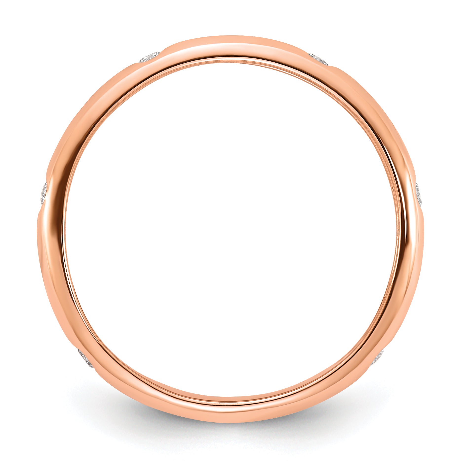14k Rose Gold 6-stone Diamond Band Secondary image