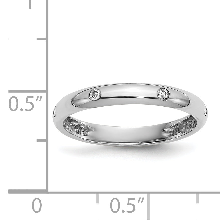 14k White Gold 6-stone Diamond Band Secondary image