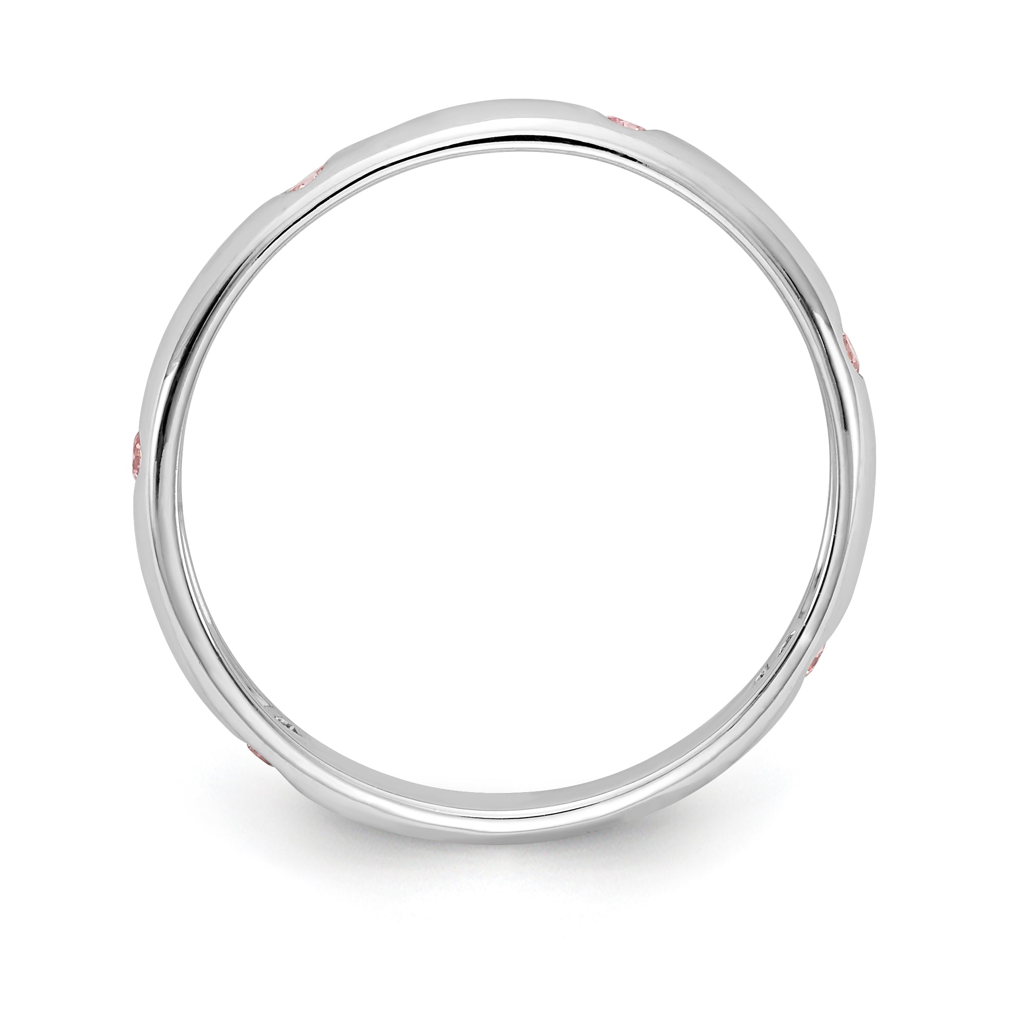 14k White Gold 6-stone Pink Sapphire Band Secondary image