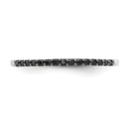 14k White Gold Black Diamond Band