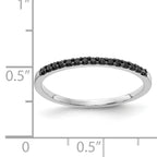 14k White Gold Black Diamond Band
