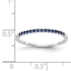 14k White Gold Blue Sapphire Band