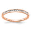 14k Rose Gold Diamond Channel Band