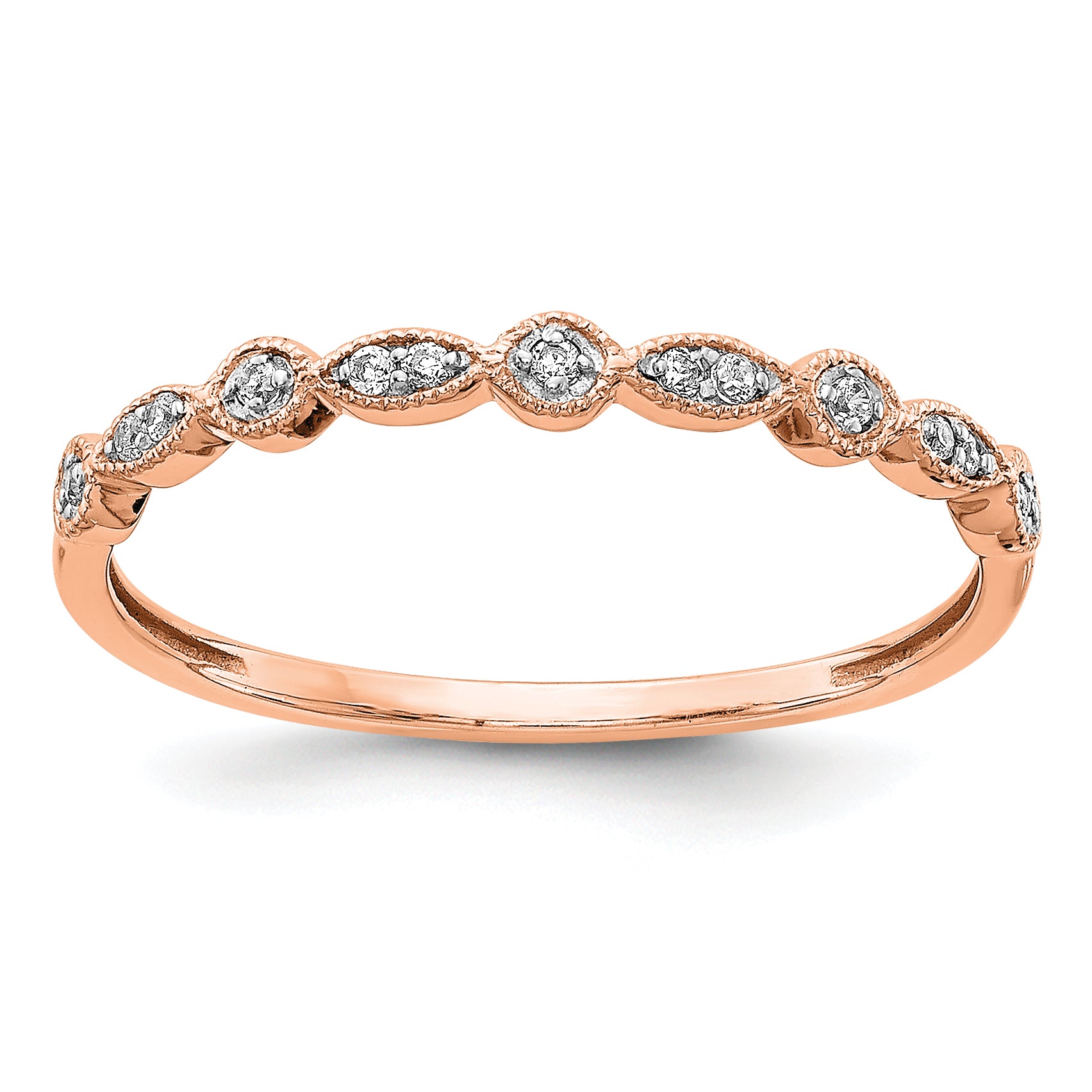 14k Rose Gold Diamond Fancy Band Main image