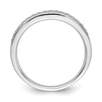 14k White Gold 2-row Diamond Band