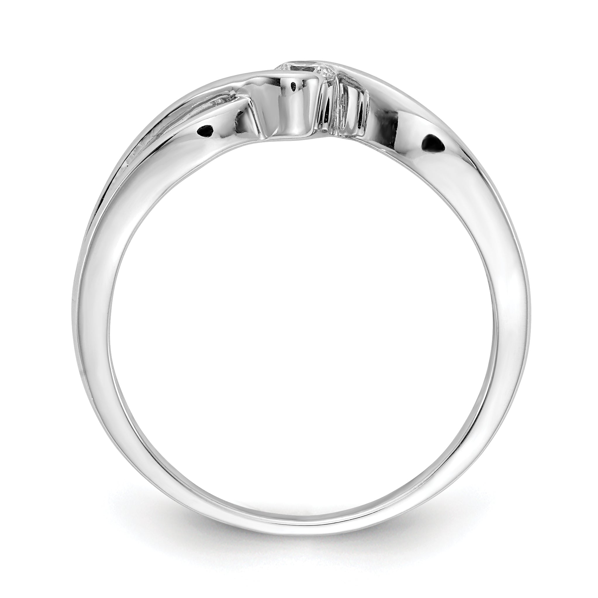 14kt White Gold Polished Diamond Ring Secondary image