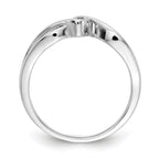 14kt White Gold Polished Diamond Ring