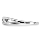 14kt White Gold Polished Diamond Ring