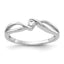 14kt White Gold Polished Diamond Ring