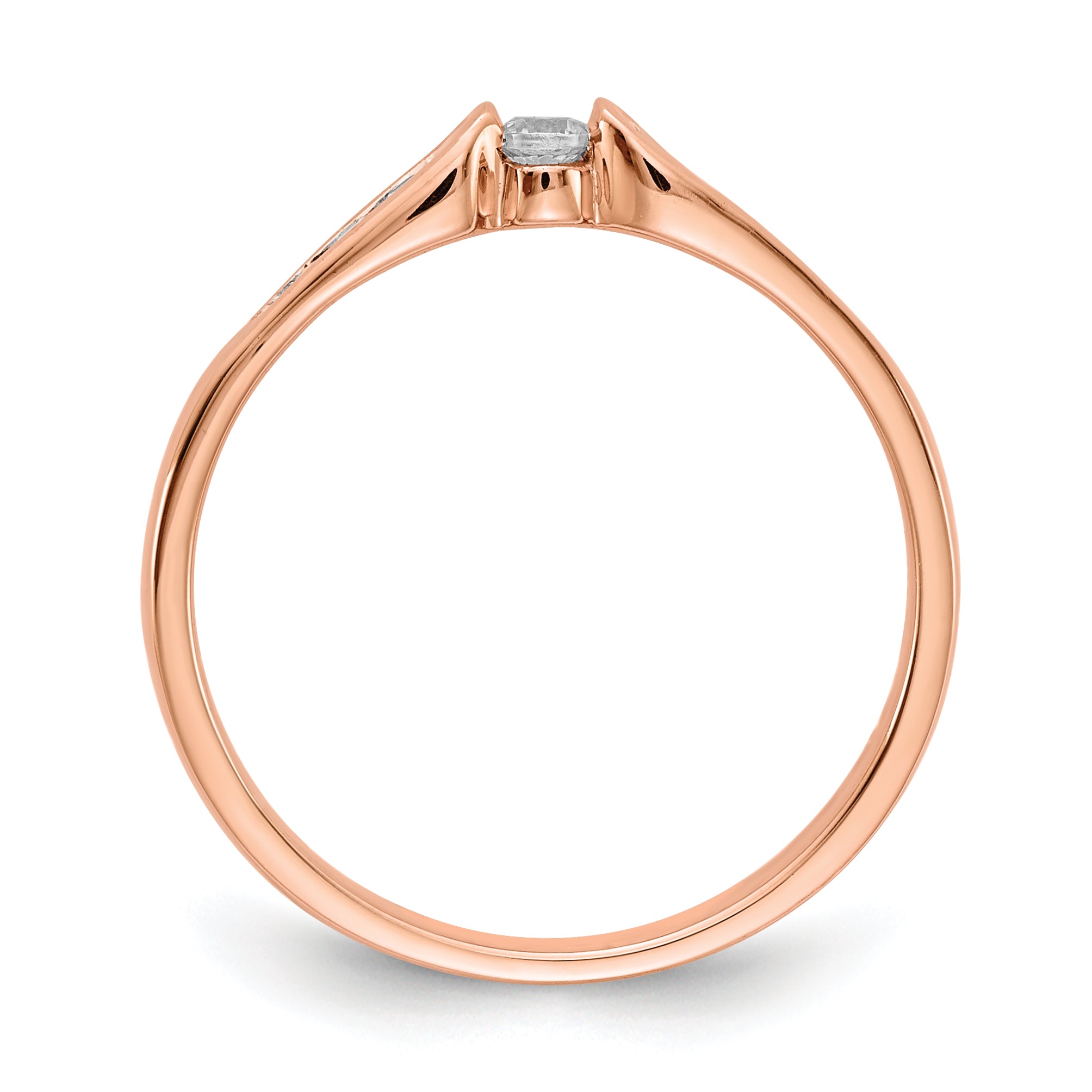 14k Rose Gold Diamond Ring