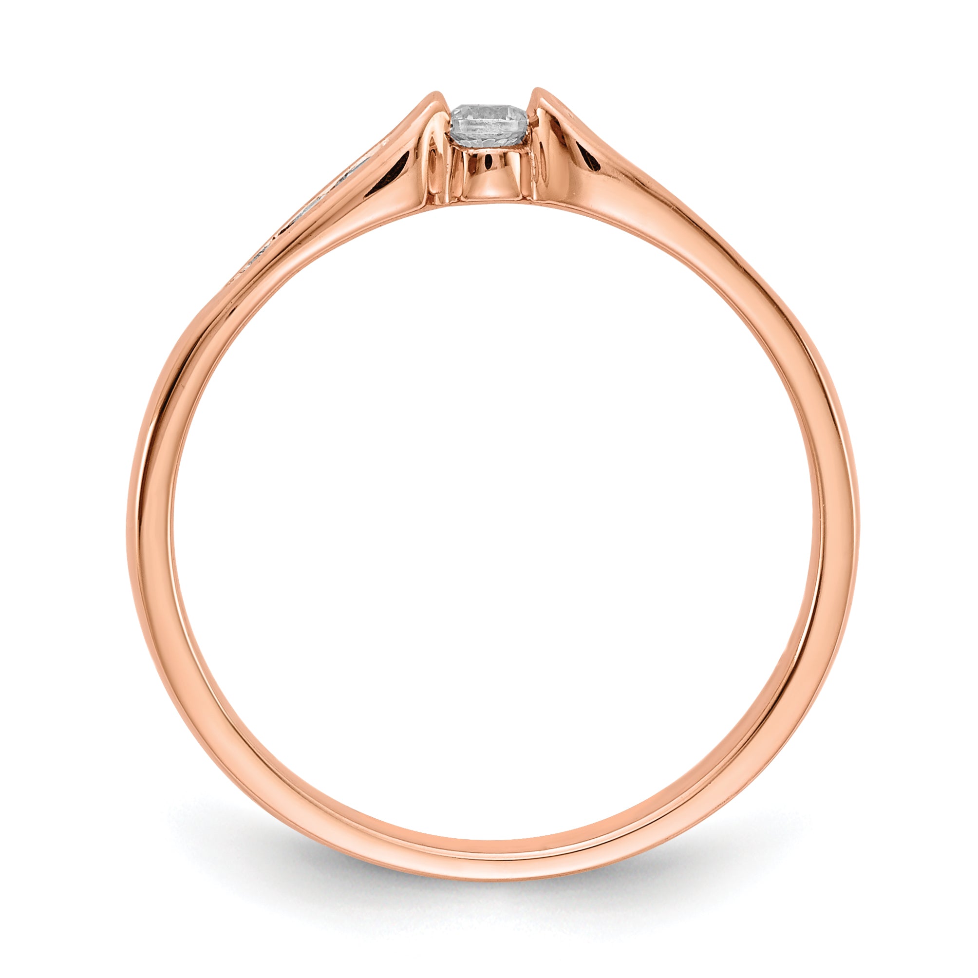 14k Rose Gold Diamond Ring Secondary image