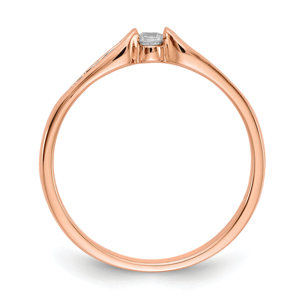 14k Rose Gold Diamond Ring