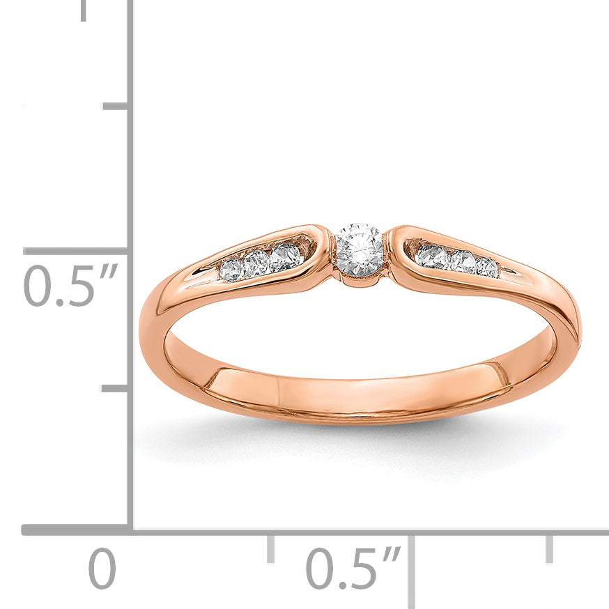 14k Rose Gold Diamond Ring