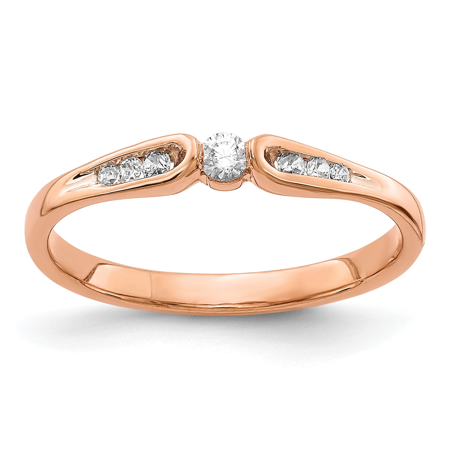 14k Rose Gold Diamond Ring Main image