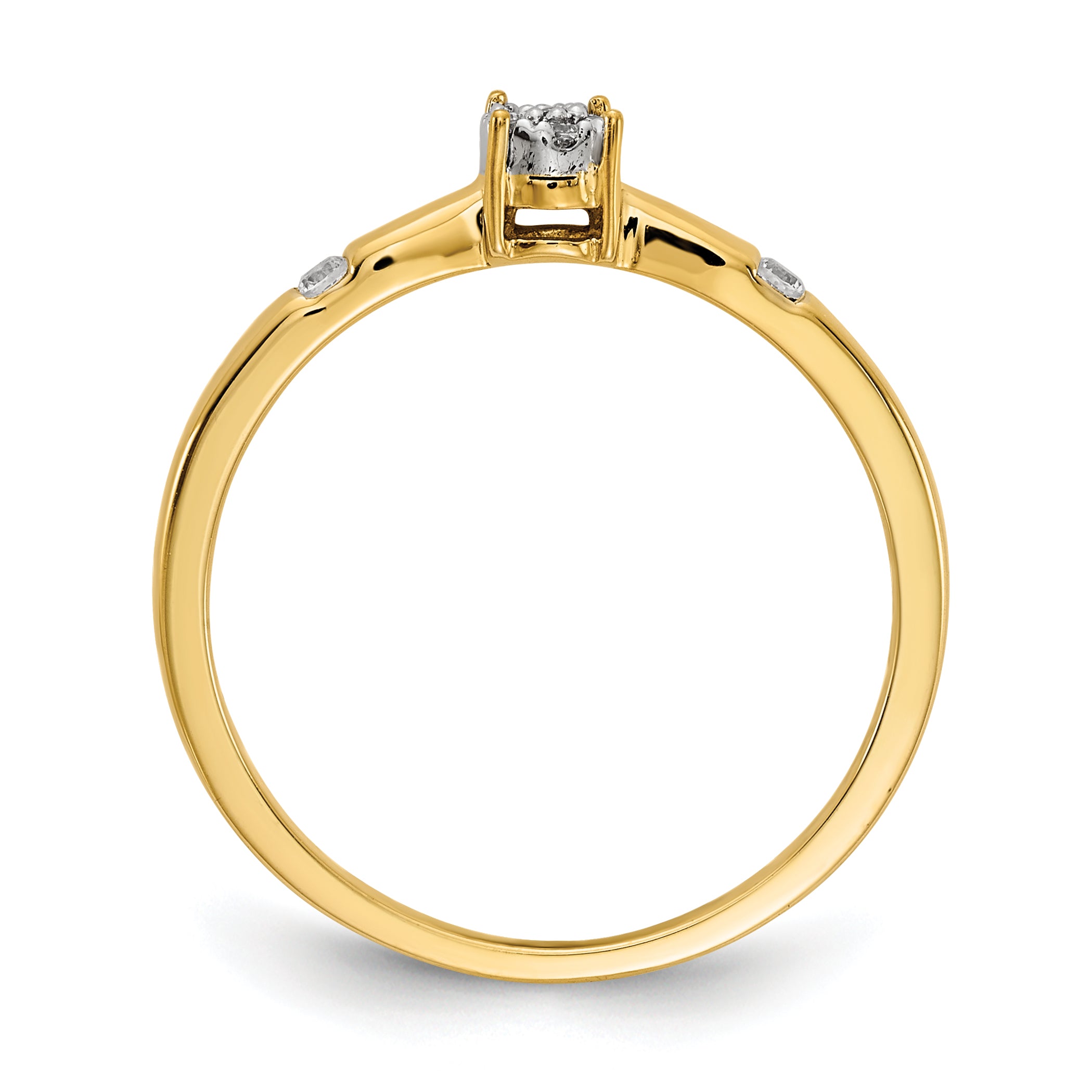 14k Diamond Cluster Ring Secondary image