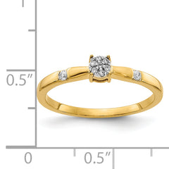 14k Diamond Cluster Ring