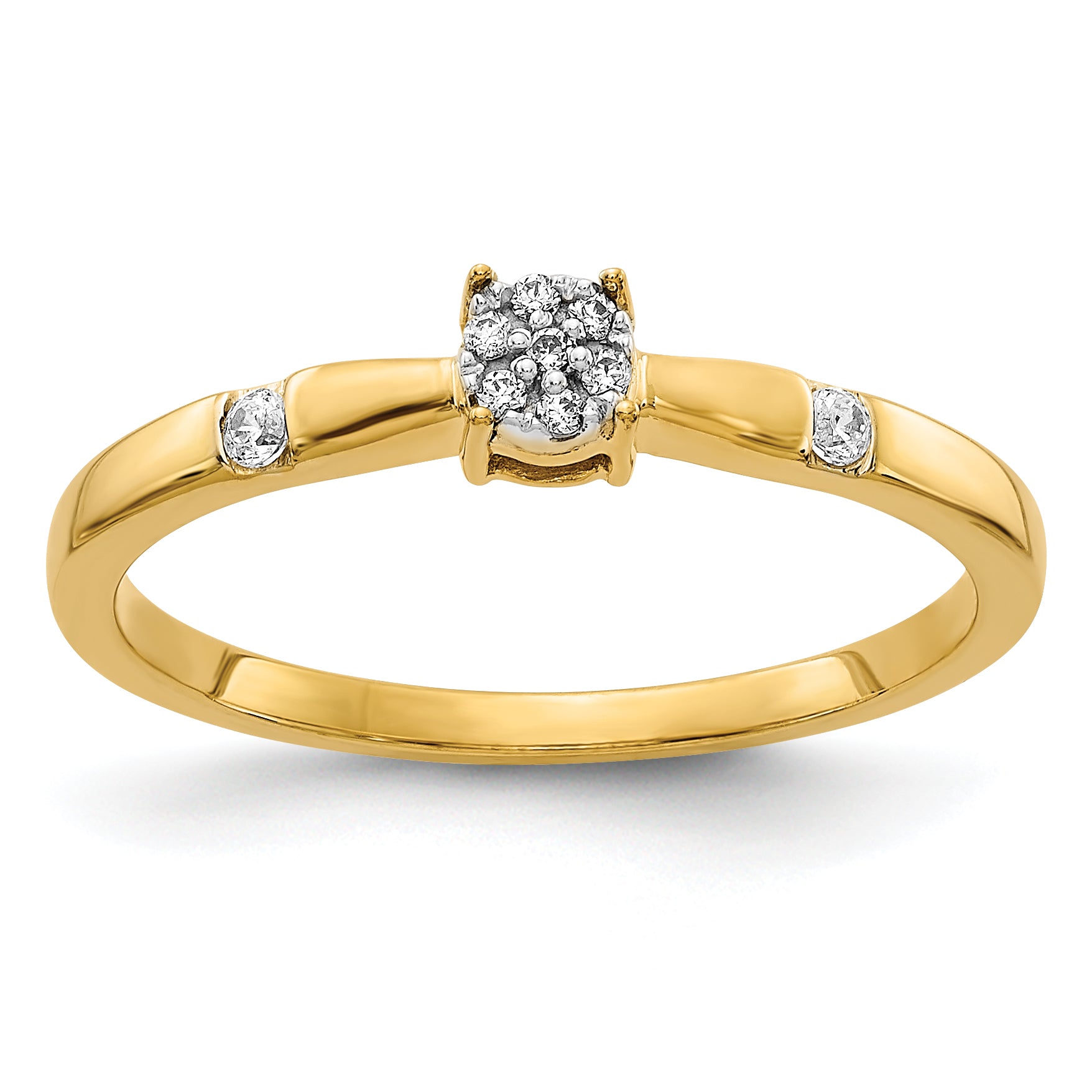14k Diamond Cluster Ring Main image
