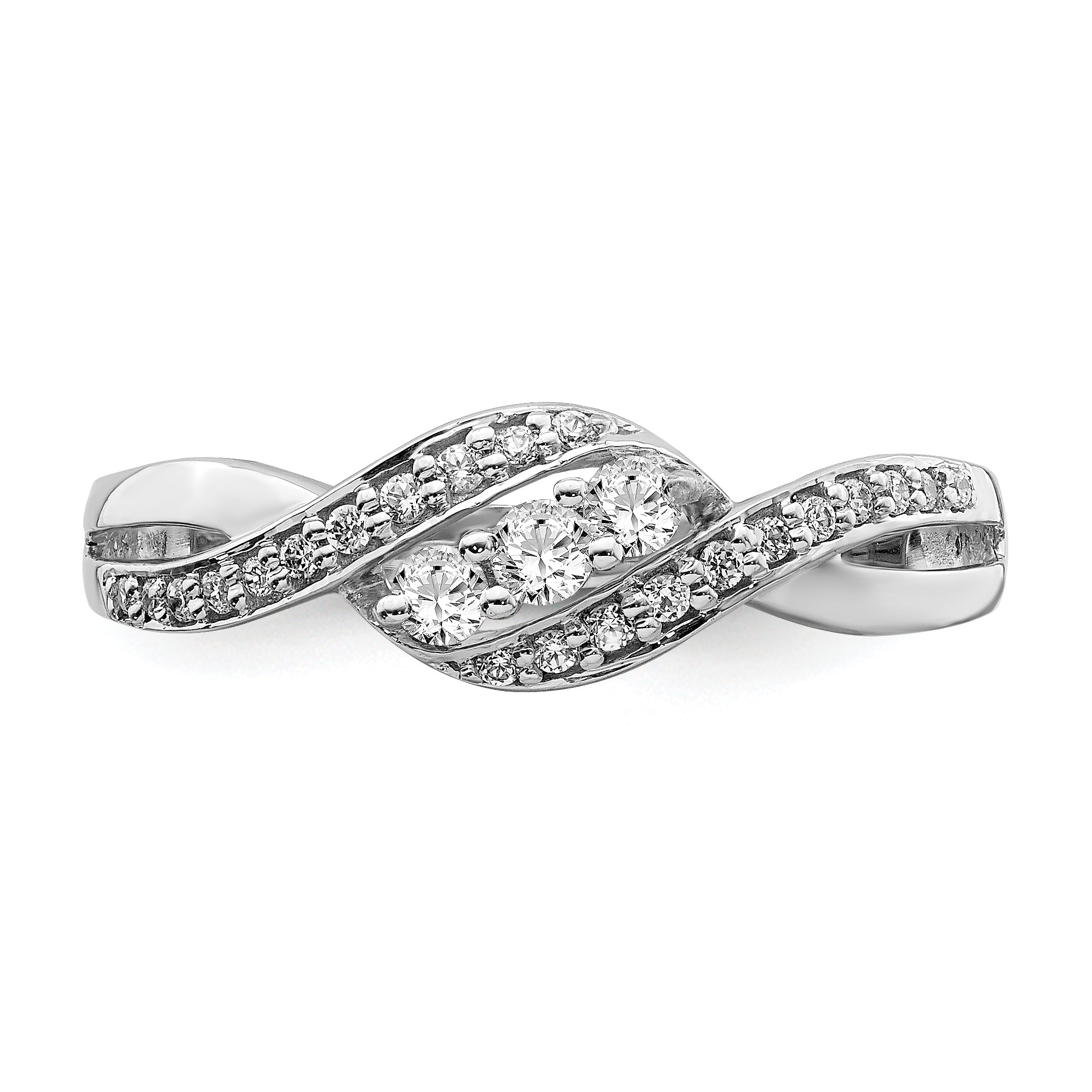 14k White Gold Diamond Fashion Ring
