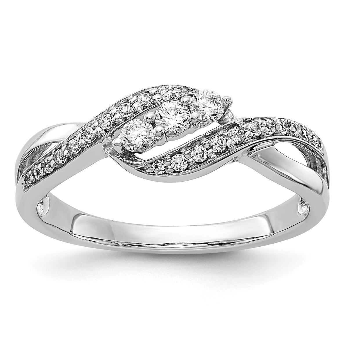 14k White Gold Diamond Fashion Ring